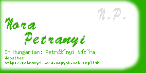 nora petranyi business card